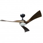 Ventilador Janubi DC Negro-Roble 132Ø 22w 3aspas Mando Regulable Memoria Y Temporizador 173491309