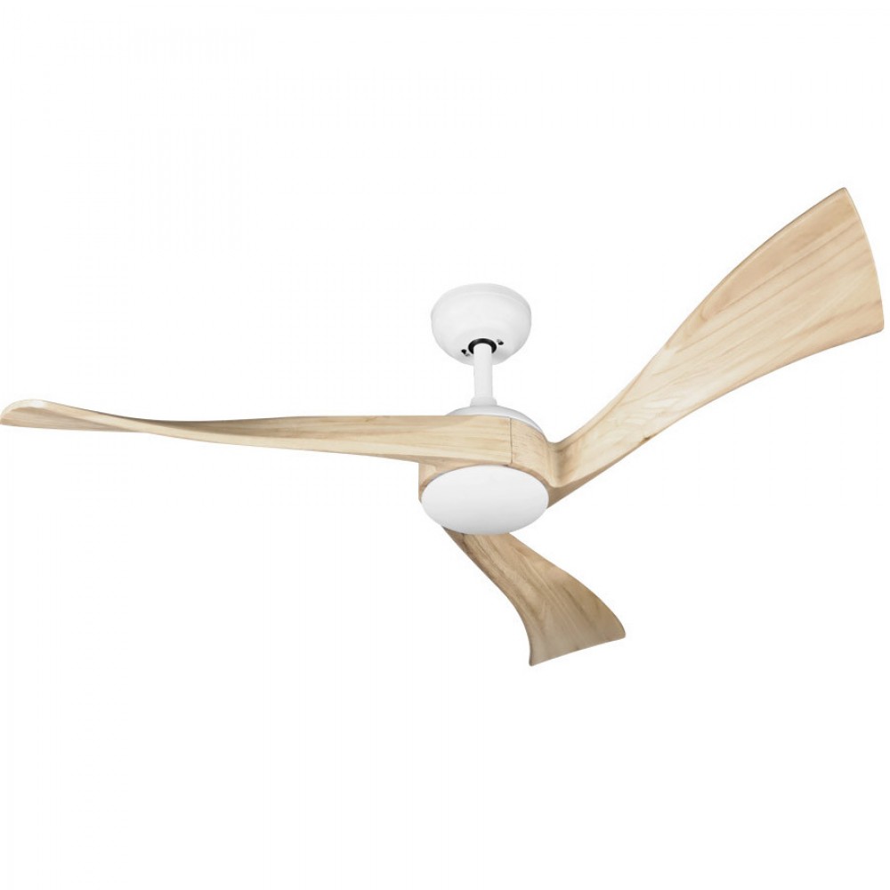 Ventilador Janubi DC Blanco-Haya 132Ø 22w 3aspas Mando Regulable Memoria Y Temporizador 173491368