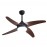 Ventilador Klod DC Rustico-nogal 117Ø 2xE27 4 Aspas Mando y Temporizador 173692402