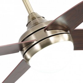 Ventilador Klod DC Cuero-cerezo 117Ø 2xE2718w 6 Aspas Mando y Temporizador 173692436
