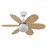 Ventilador Alves DC Blanco 85Ø 2xE27 6 Aspas Blanco-Haya Mando y Temporizador 175791601