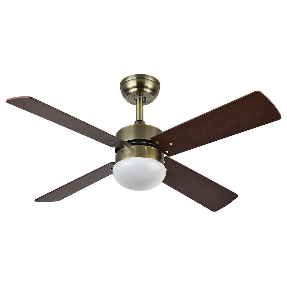 Ventilador Sofia DC Cuero 107Ø 2xE27 4Aspas Cerezo-nogal Mando y Temporizador 175992436