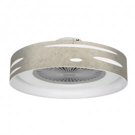 Ventilador Odra Cemento Gris 60Ø 72w 5Aspas Mando ,Memoria, Dimable y Temporizador 177191528