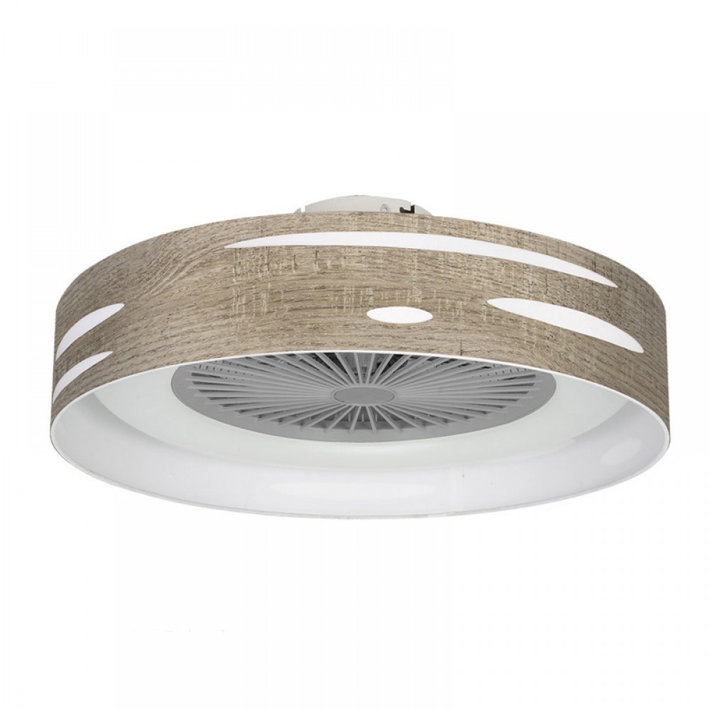 Ventilador Odra Madera Gris 60Ø 72w 5Aspas Mando ,Memoria, Dimable y Temporizador 177191583