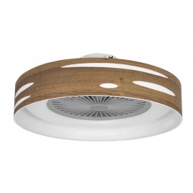 Ventilador Odra Madera Oscura 60Ø 72w 5Aspas Mando ,Memoria, Dimable y Temporizador 177191584