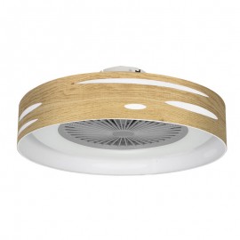 Ventilador Odra Madera Clara 60Ø 72w 5Aspas Mando ,Memoria, Dimable y Temporizador 177191585