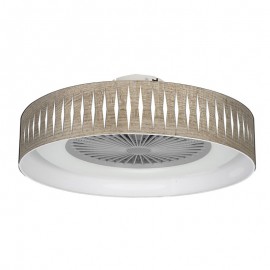 Ventilador Piron Madera Gris-blanco 60Ø 72w Mando ,Memoria, Dimable y Temporizador 177291583