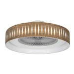 Ventilador Piron Madera Oscura-blanco 60Ø 72w Mando ,Memoria, Dimable y Temporizador 177291584