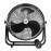 Ventilador Industrial Poniente Negro 64Ø 180w Con ruedas y Orientable 181371009