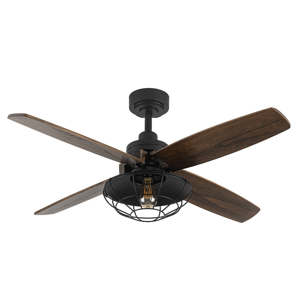 Ventilador Aquilo DC Negro 119,4Ø 1xE27 Mando Memoria y temporizador 182291409