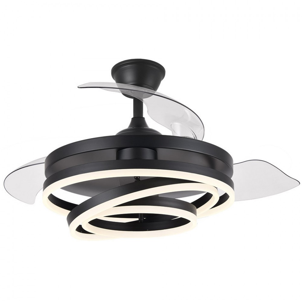 Ventilador Kai DC Negro Plegable 107Ø 72w 3 Aspas Mando Memoria y Temporizador 183193409