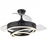 Ventilador Kai DC Negro Plegable 107Ø 72w 3 Aspas Mando Memoria y Temporizador 183193409