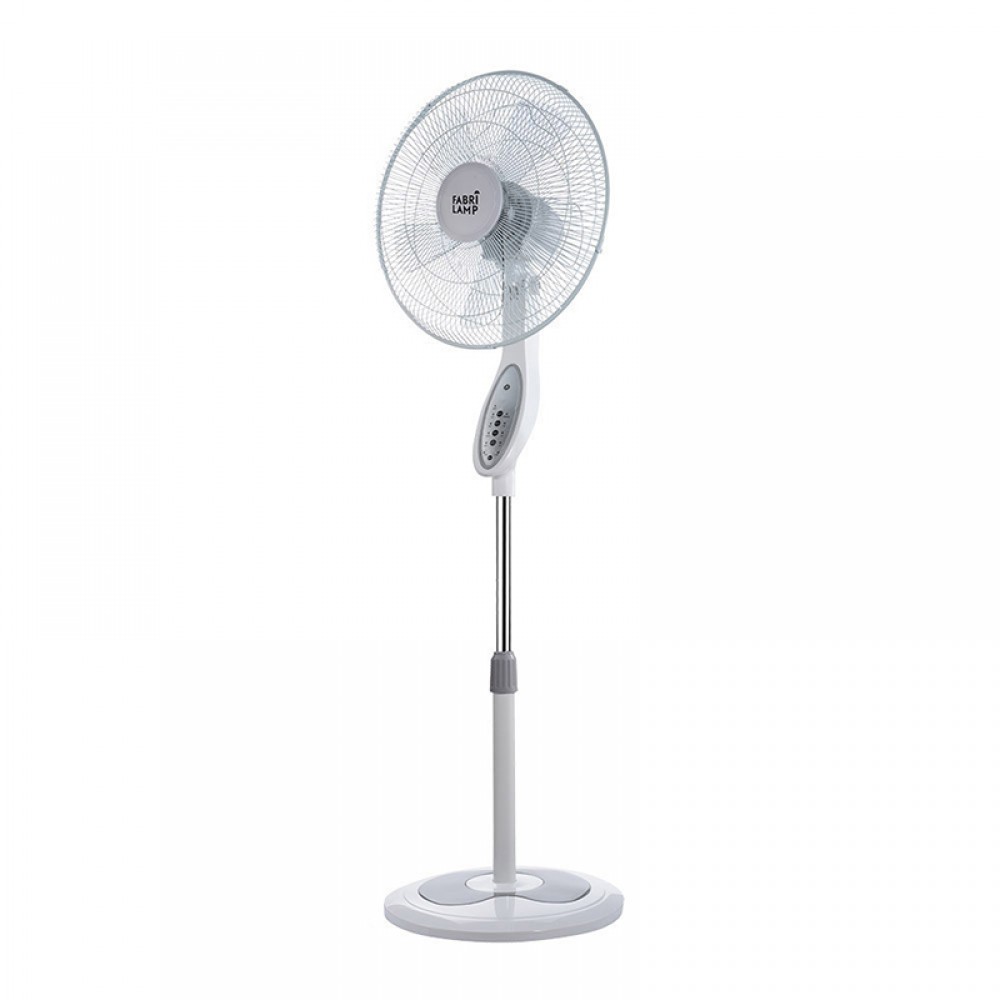 Ventilador Floxo De pie Blanco-gris 45Ø 45w Regulable, Mando y Temporizador 183541001