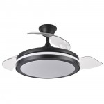 Ventilador Esparta DC Negro Plegable 110Ø 72w 3 Aspas Mando Memoria y Temporizador 184791409