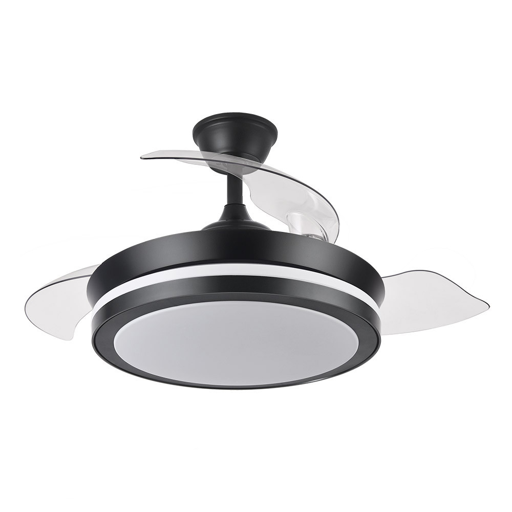 Ventilador Mini Esparta DC Negro Plegable 91Ø 72w Mando Memoria y Temporizador 184799009