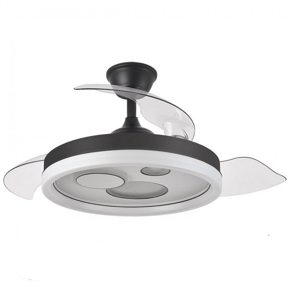 Ventilador Turia DC Negro Plegable 110Ø 72W Mando memoria y Temporizador 184891409