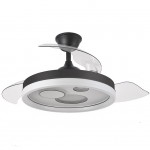 Ventilador Turia DC Negro Plegable 110Ø 72W Mando memoria y Temporizador 184891409
