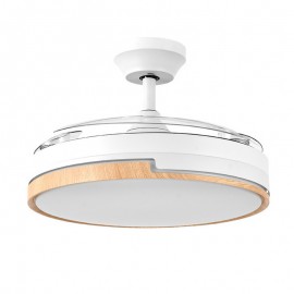 Ventilador Olimpia DC Blanco-Haya Plegable 107Ø 72w 3aspas Mando Memoria Y Temporizador 185991468