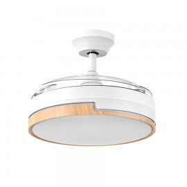 Ventilador Mini Olimpia DC Blanco-Haya Plegable 91Ø 48w Mando Memoria Y Temporizador 185999068