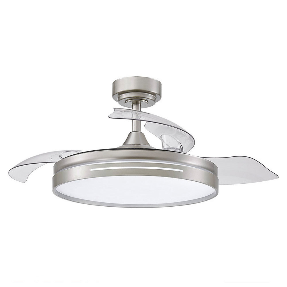 Ventilador Micenas DC Niquel Plegable 108Ø 72w 3Aspas Mando Memoria y Temporizador 186091403