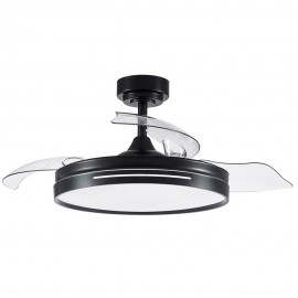 Ventilador Mini Micenas DC Negro Plegable 91Ø 48w Mando Memoria y Temporizador 186099009