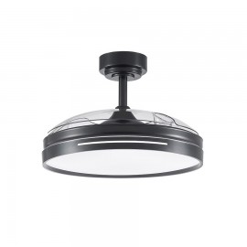 Ventilador Mini Micenas DC Negro Plegable 91Ø 48w Mando Memoria y Temporizador 186099009
