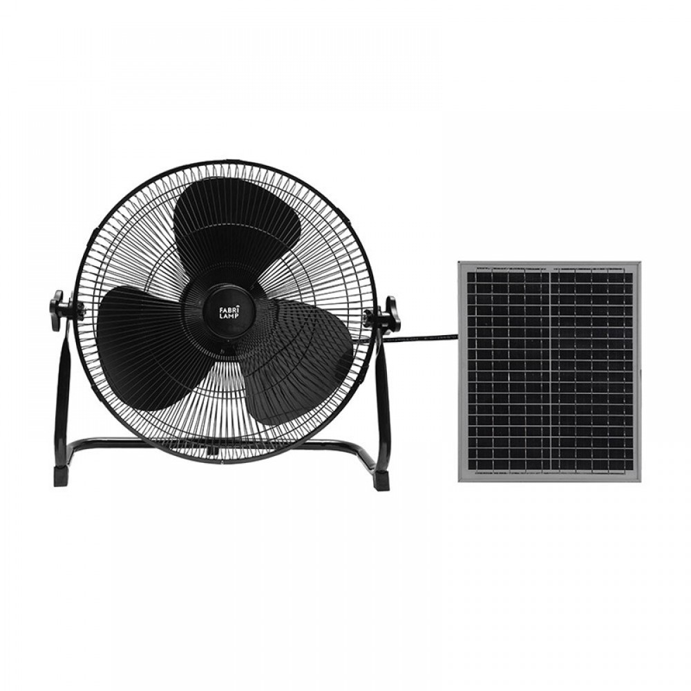 Ventilador Solar Ciclon DC Negro 43Ø 25w Usb Orientable 187171009