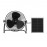 Ventilador Solar Ciclon DC Negro 43Ø 25w Usb Orientable 187171009