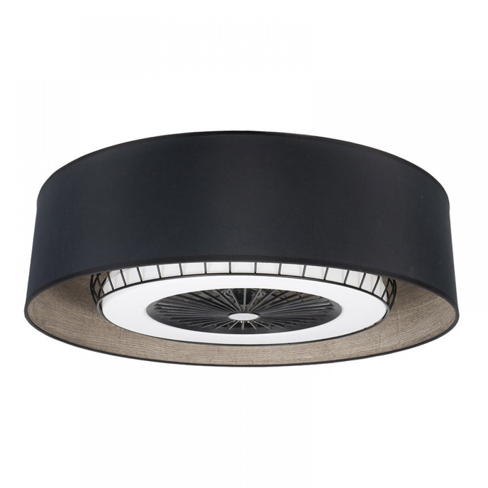 Ventilador Tania Negro-Madera Gris 70Ø 72W 5 Aspas Mando Regulable Memoria Y Temporizador 188391709