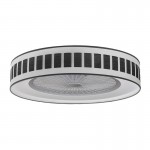 Ventilador Ivanna Blanco-Madera Negra 60Ø 72W 5 Aspas Mando Regulable Memoria Y Temporizador 188491509