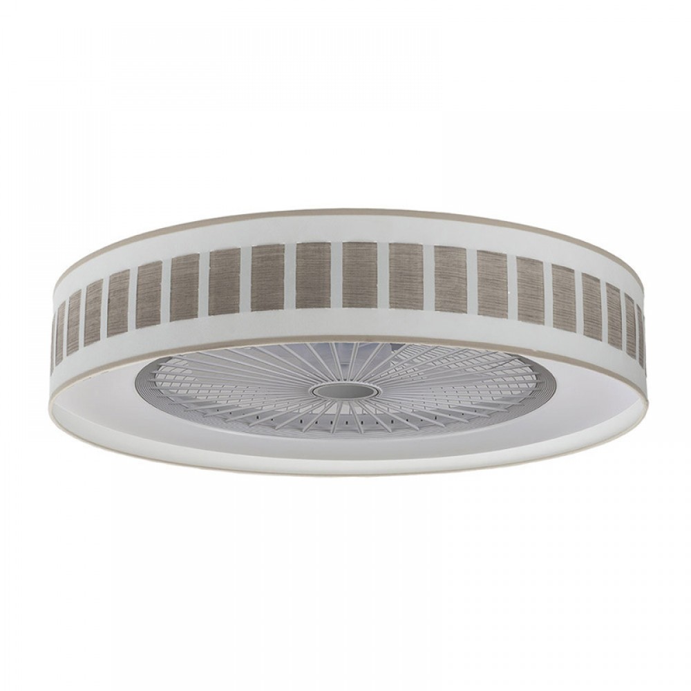 Ventilador Ivanna Blanco-Madera Gris 60Ø 72W 5 Aspas Mando Regulable Memoria Y Temporizador 188491583