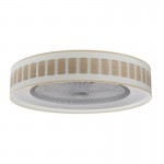 Ventilador Ivanna Blanco-Madera Clara 60Ø 72W 5 Aspas Mando Regulable Memoria Y Temporizador 188491585