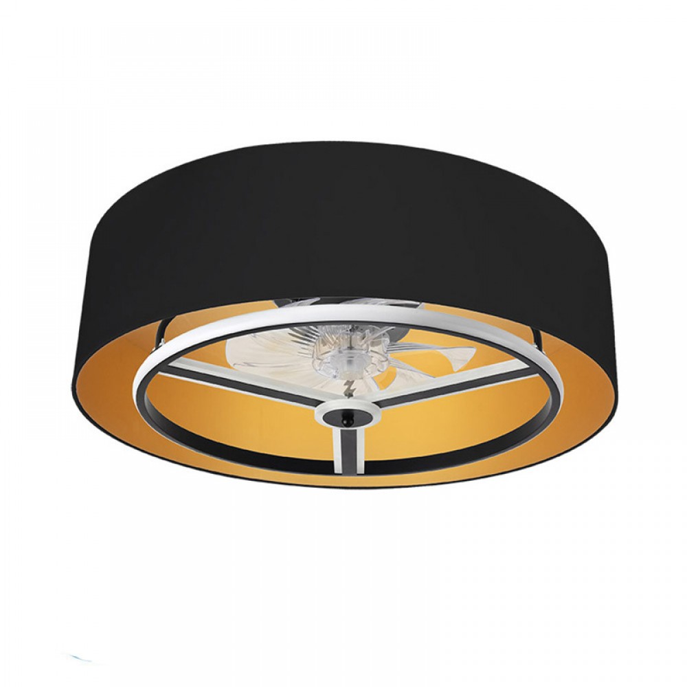 Ventilador AnusKa DC Negro-Oro 70Ø 60W 8 Aspas Mando Regulable Memoria Y Temporizador 188691709