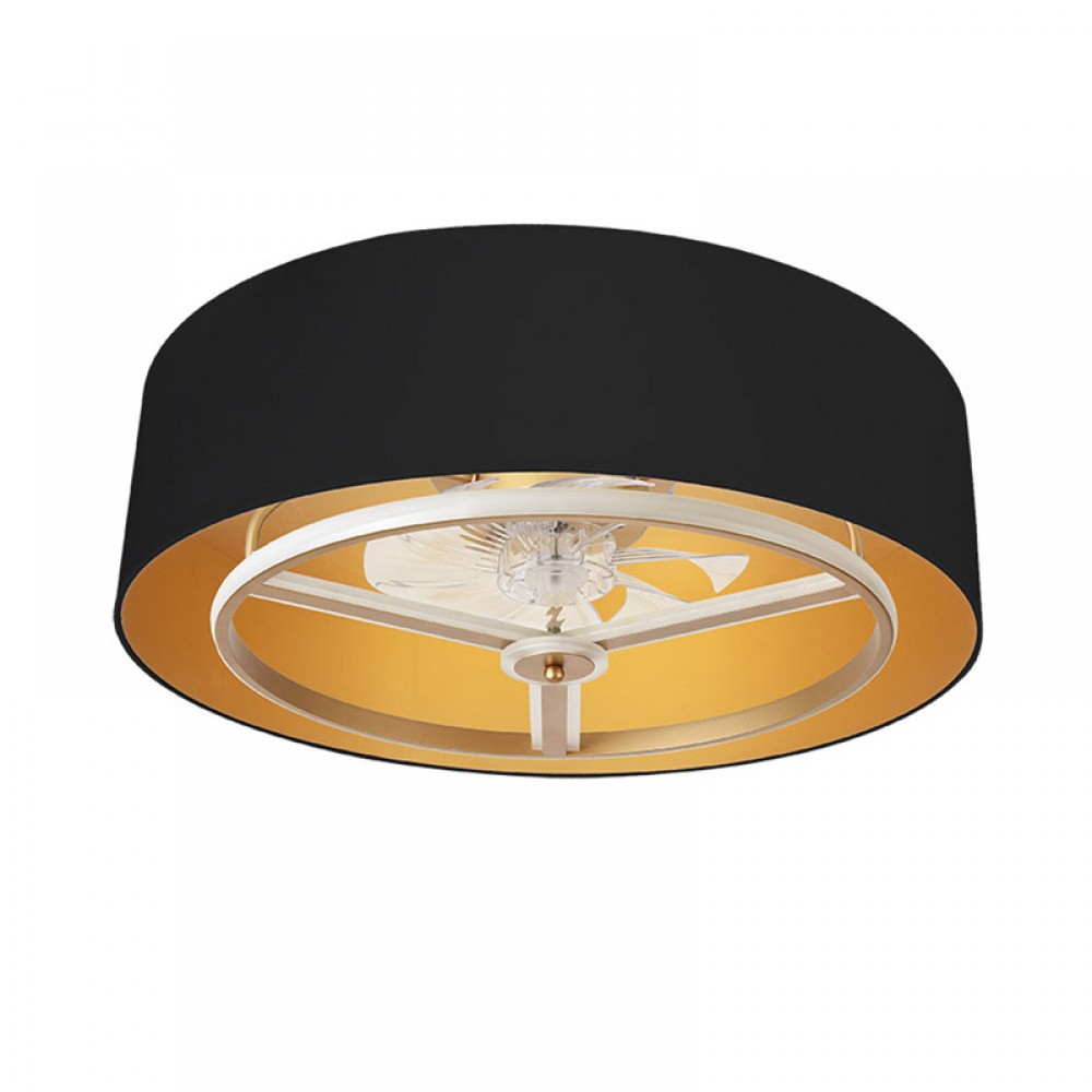 Ventilador AnusKa DC Negro-Oro Oro 70Ø 60W 8 Aspas Mando Regulable Memoria Y Temporizador 188691716