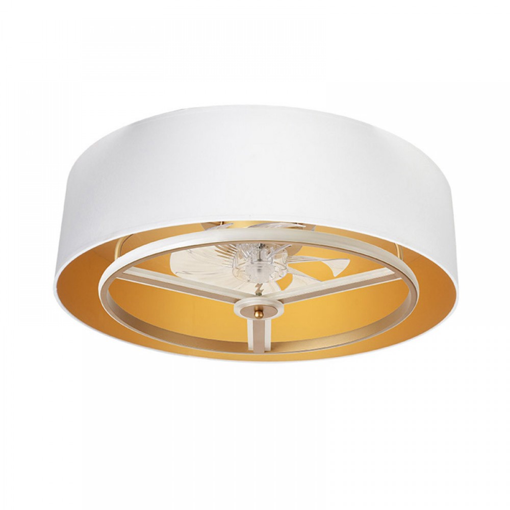 Ventilador AnusKa DC Blanco-Oro Oro 70Ø 60W 8 Aspas Mando Regulable Memoria Y Temporizador 188691775
