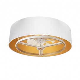 Ventilador AnusKa DC Blanco-Oro Oro 70Ø 60W 8 Aspas Mando Regulable Memoria Y Temporizador 188691775