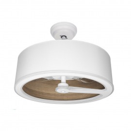 Ventilador Tatiana DC Blanco-Madera Oscura 62Ø 110W 3 Aspas Mando Memoria Y Temporizador 189191384