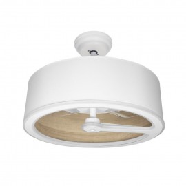 Ventilador Tatiana DC Blanco-Madera Clara 62Ø 110W 3 Aspas Mando Memoria Y Temporizador 189191385