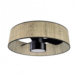 Ventilador Natasha DC Mimbre-Nero 70Ø 24W 3 Aspas Mando Memoria Y Temporizador 189991709