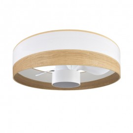 Ventilador Olga DC Blanco-Madera Clara Blanco 70Ø 24W 3 Aspas Mando Memoria Y Temporizador 190091701