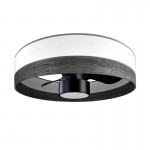 Ventilador Olga DC Blanco-Madera Negra Negro 70Ø 24W 3 Aspas Mando Memoria Y Temporizador 190091709