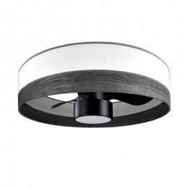 Ventilador Olga DC Blanco-Madera Negra Negro 70Ø 24W 3 Aspas Mando Memoria Y Temporizador 190091709