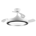Ventilador Picolo DC Blanco-Negro Plegable 107Ø 72w 3 Aspas Mando Memoria y Temporizador 206491301
