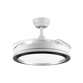 Ventilador Picolo DC Blanco-Negro Plegable 107Ø 72w 3 Aspas Mando Memoria y Temporizador 206491301