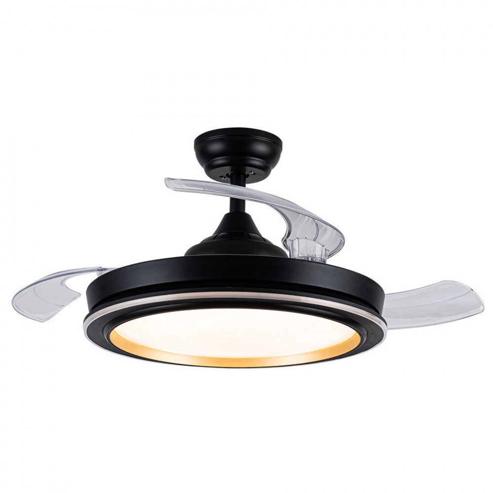 Ventilador Picolo DC Negro-Oro Plegable 107Ø 72w 3 Aspas Mando Memoria y Temporizador 206491309