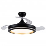 Ventilador Picolo DC Negro-Oro Plegable 107Ø 72w 3 Aspas Mando Memoria y Temporizador 206491309