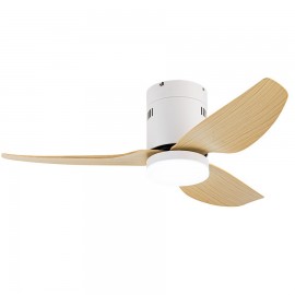 Ventilador Borax DC Blanco-Haya 101Ø 20w 3 Aspas Mando Memoria y Temporizador 206691368