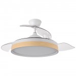 Ventilador Iglu DC Blanco-Haya Plegable 107Ø 72w 3 Aspas Mando Memoria y Temporizador 207091368