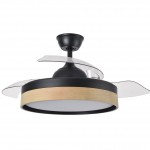 Ventilador Iglu DC Negro-Haya Plegable 107Ø 72w 3 Aspas Mando Memoria y Temporizador 207091388