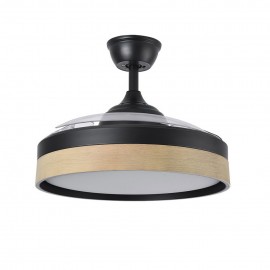 Ventilador Iglu DC Negro-Haya Plegable 107Ø 72w 3 Aspas Mando Memoria y Temporizador 207091388